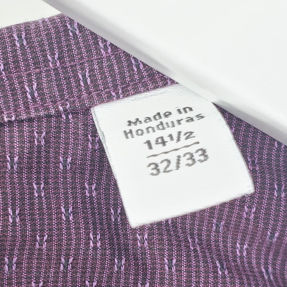 Calvin Klein Non Iron Slim Fit Button Down Shirt Purple - Picture 6 of 8